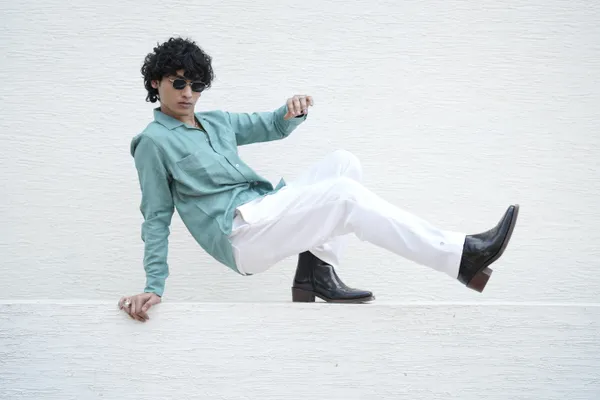 Saudi_Powder_Blue_Cotton_Solid_Shirt_For_Men