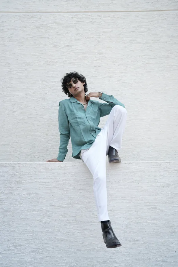 Saudi_Powder_Blue_Cotton_Solid_Shirt_For_Men