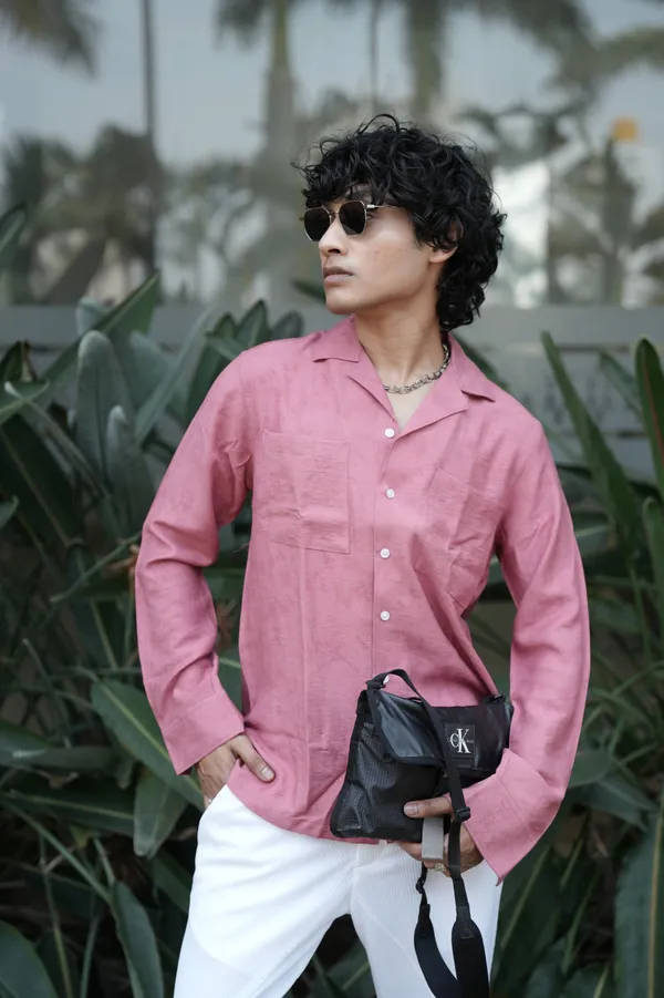 Saudi_Pink_Cotton_Solid_Shirt_For_Men