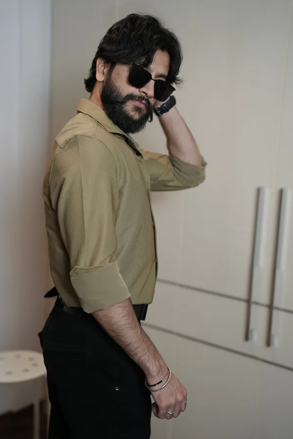 Oman_Khaki_Cotton_Solid_Shirt_For_Men