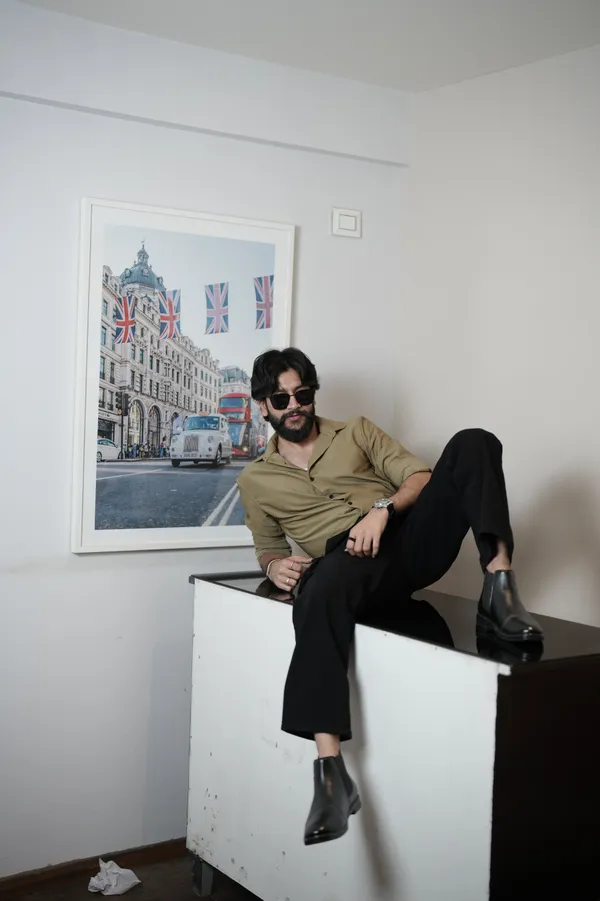 Oman_Khaki_Cotton_Solid_Shirt_For_Men