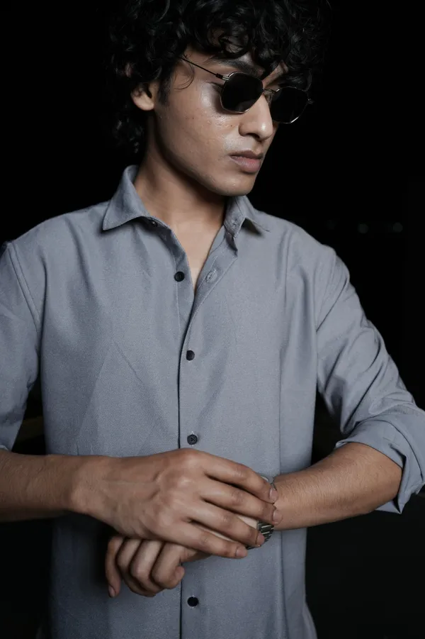 Oman_Light_Grey_Cotton_Solid_Shirt_For_Men