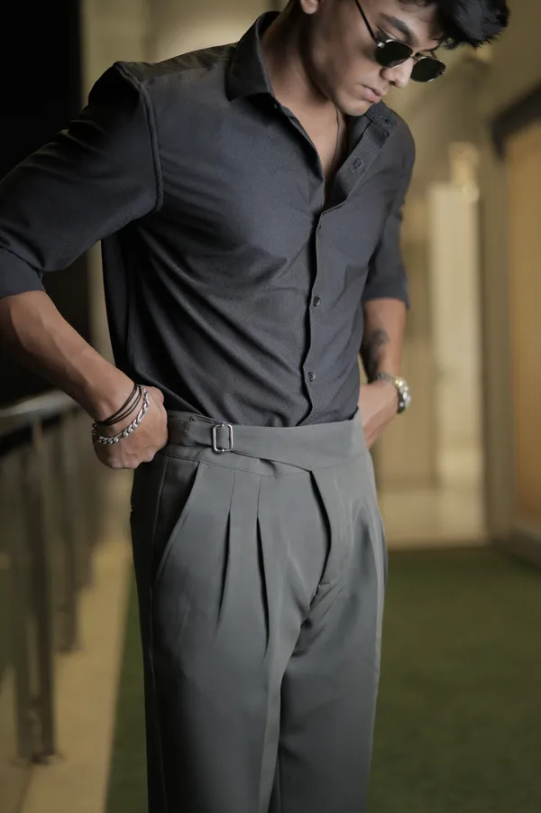 Oman_Faded_Black_Cotton_Solid_Shirt_For_Men
