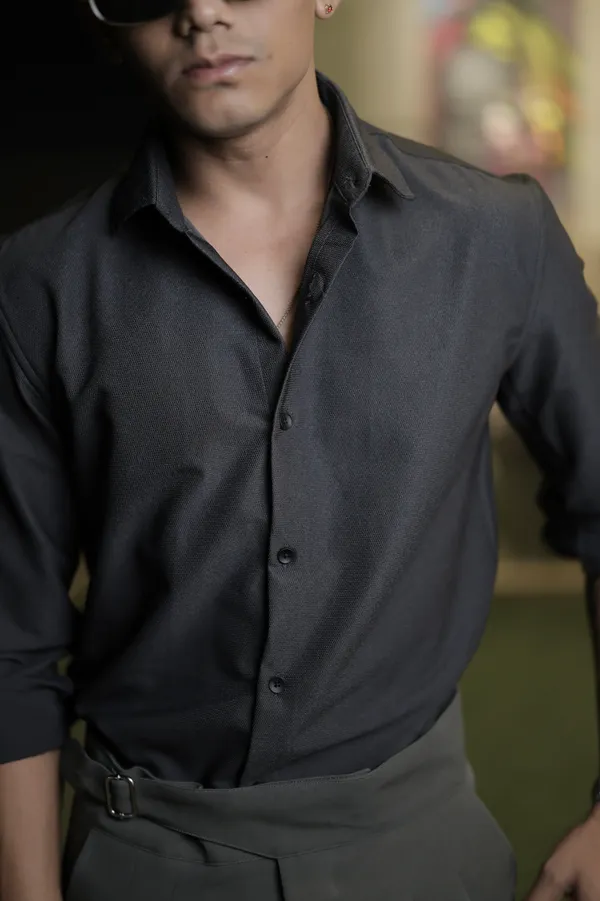 Oman_Faded_Black_Cotton_Solid_Shirt_For_Men