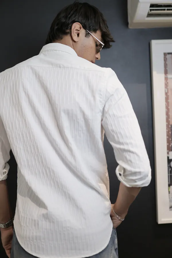 Dubai_White_Textured_Cotton_Solid_Shirt_For_Men