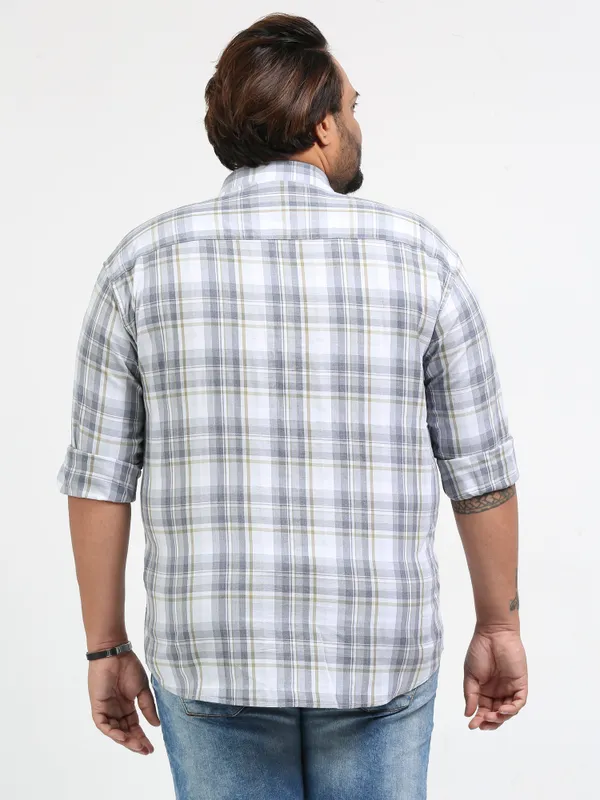 Franciscoo_Link_Water_Cotton_Plus_Size_Checks_Shirt_For_Men
