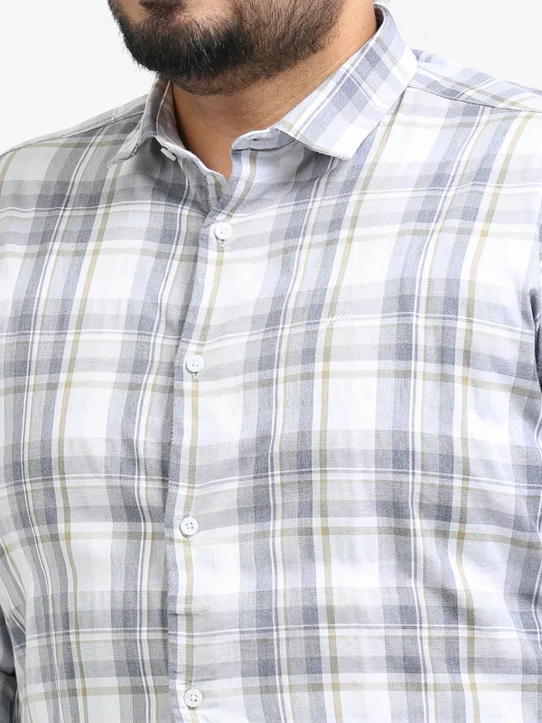 Franciscoo_Link_Water_Cotton_Plus_Size_Checks_Shirt_For_Men