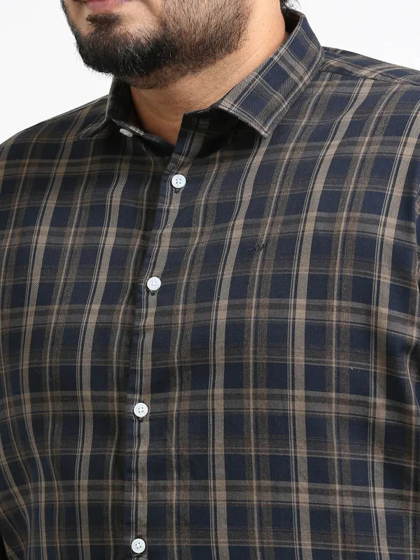 Franciscoo_Dark_Slate_Grey_Cotton_Plus_Size_Checks_Shirt_For_Men