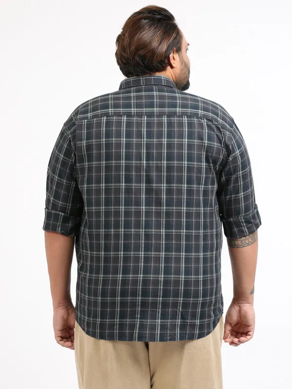 Franciscoo_Charcol_Cotton_Plus_Size_Checks_Shirt_For_Men