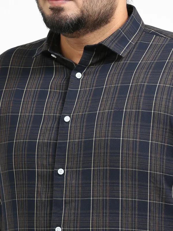 Franciscoo_Tuna_Cotton_Plus_Size_Checks_Shirt_For_Men