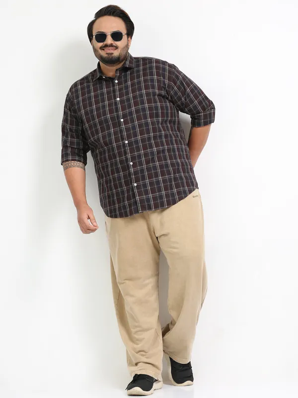 Franciscoo_Thunder_Cotton_Plus_Size_Checks_Shirt_For_Men