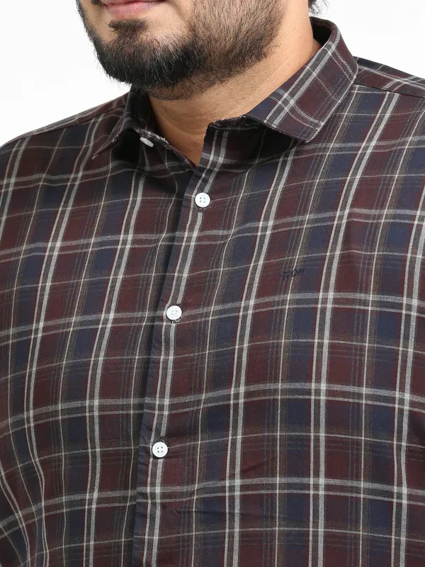 Franciscoo_Thunder_Cotton_Plus_Size_Checks_Shirt_For_Men