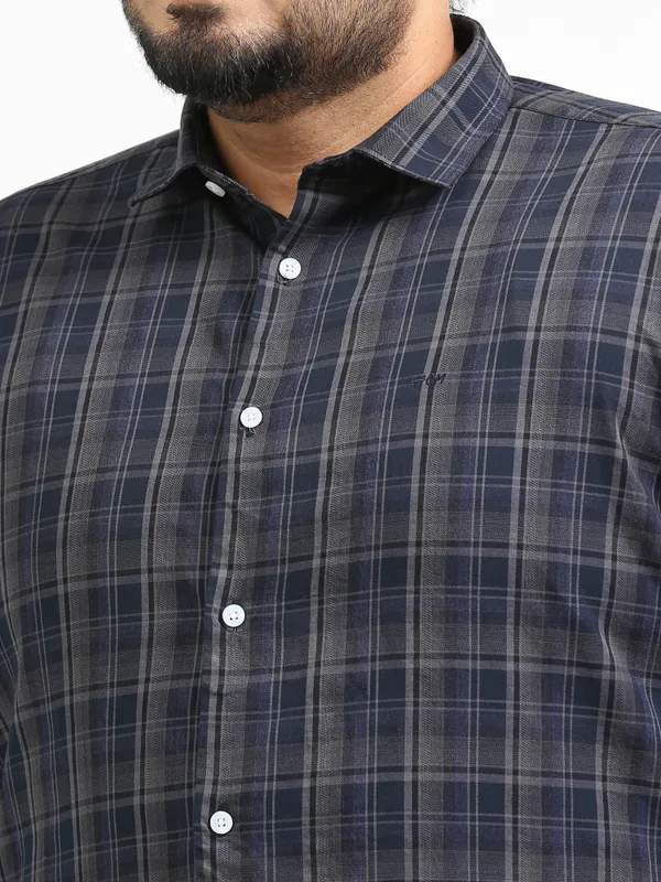 Franciscoo_Ship_Grey_Cotton_Plus_Size_Checks_Shirt_For_Men