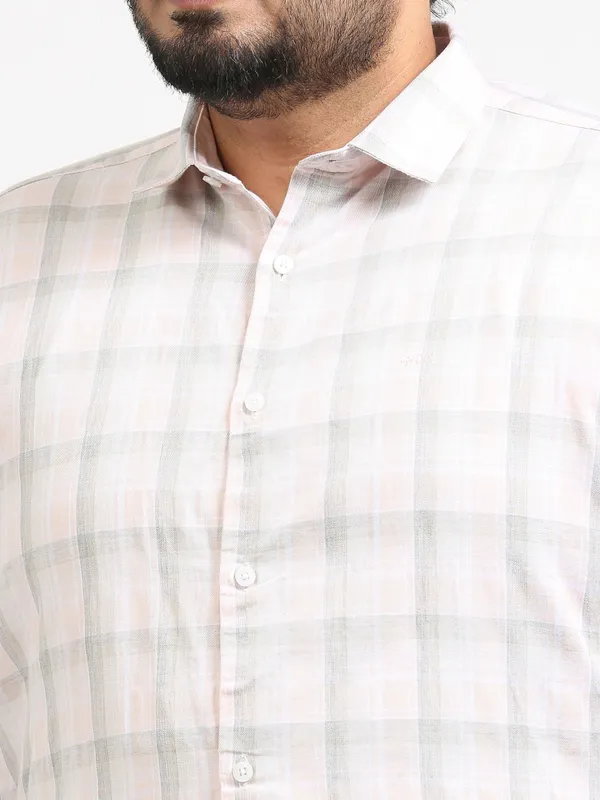 Franciscoo_White_Smoke_Cotton_Plus_Size_Checks_Shirt_For_Men