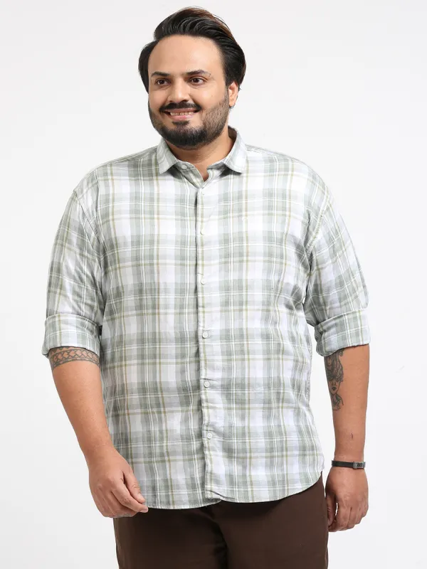 Franciscoo_Grey_Goose_Cotton_Plus_Size_Checks_Shirt_For_Men