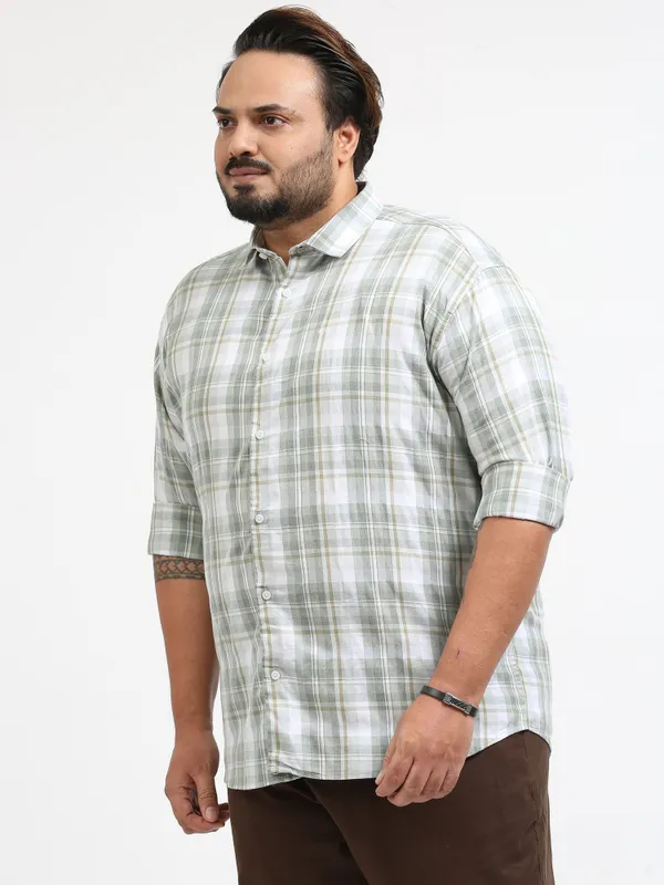 Franciscoo_Grey_Goose_Cotton_Plus_Size_Checks_Shirt_For_Men