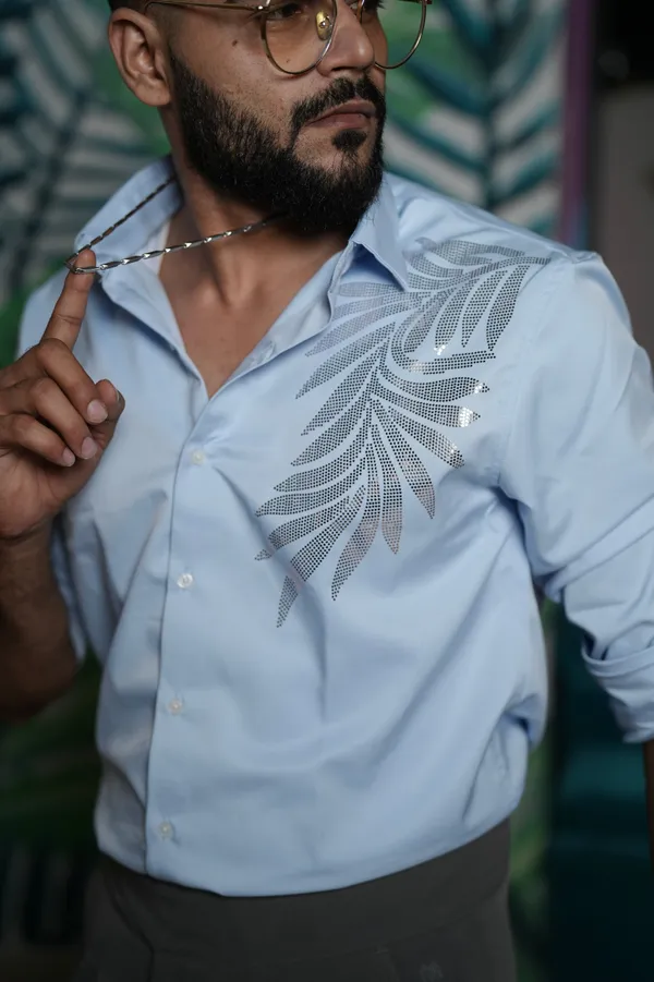Oslo_Ice_Blue_Cotton_Printed_Shirt_For_Men