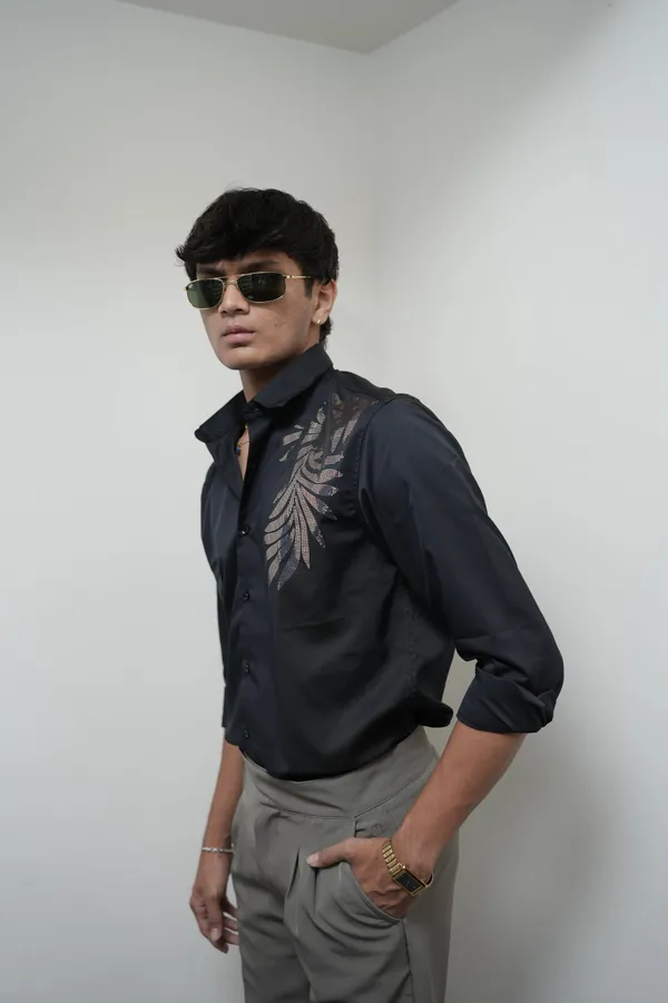 Oslo_Black_Cotton_Printed_Shirt_For_Men