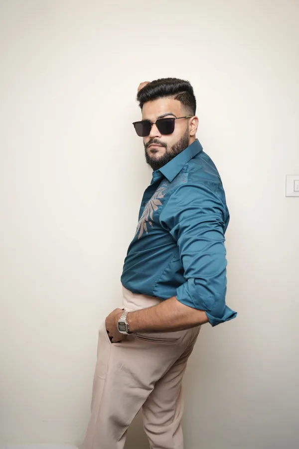 Oslo_Crystal_Teal_Cotton_Printed_Shirt_For_Men