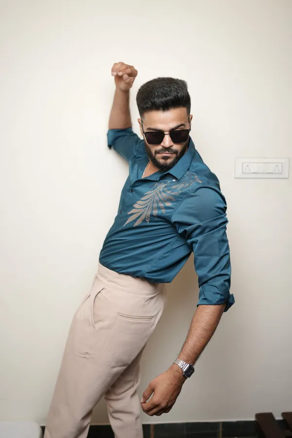 Oslo_Crystal_Teal_Cotton_Printed_Shirt_For_Men