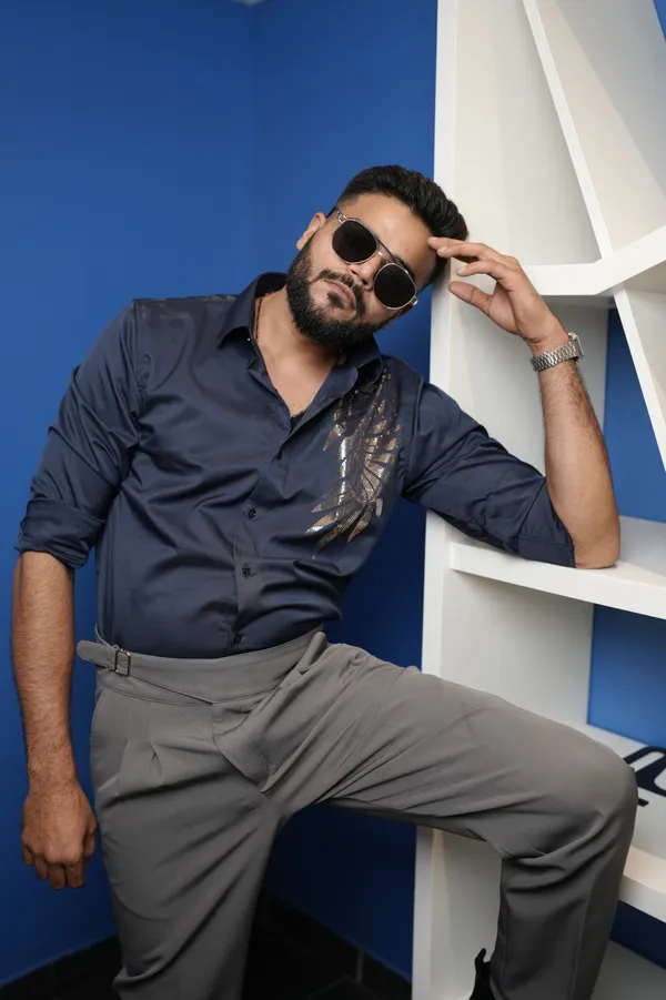Oslo_Dark_Blue_Cotton_Printed_Shirt_For_Men