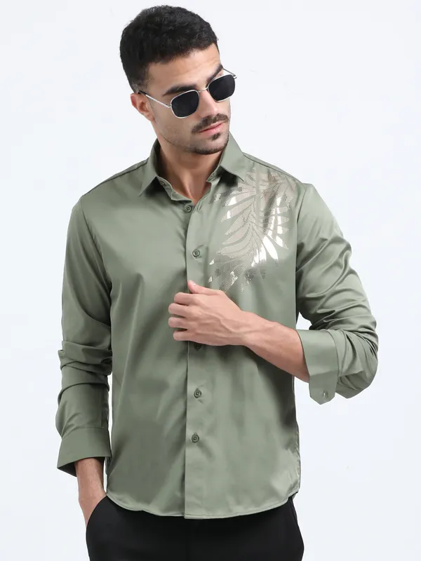 Oslo_Mild_Green_Cotton_Printed_Shirt_For_Men