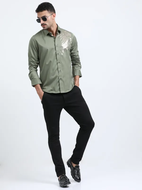 Oslo_Mild_Green_Cotton_Printed_Shirt_For_Men