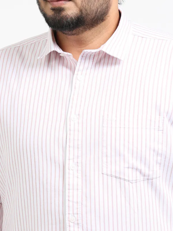 Gandia_Cotton_Plus_Size_Striped_Shirt_For_Men
