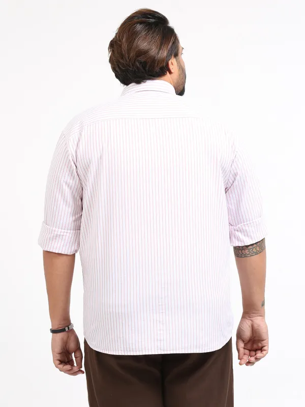 Gandia_Cotton_Plus_Size_Striped_Shirt_For_Men