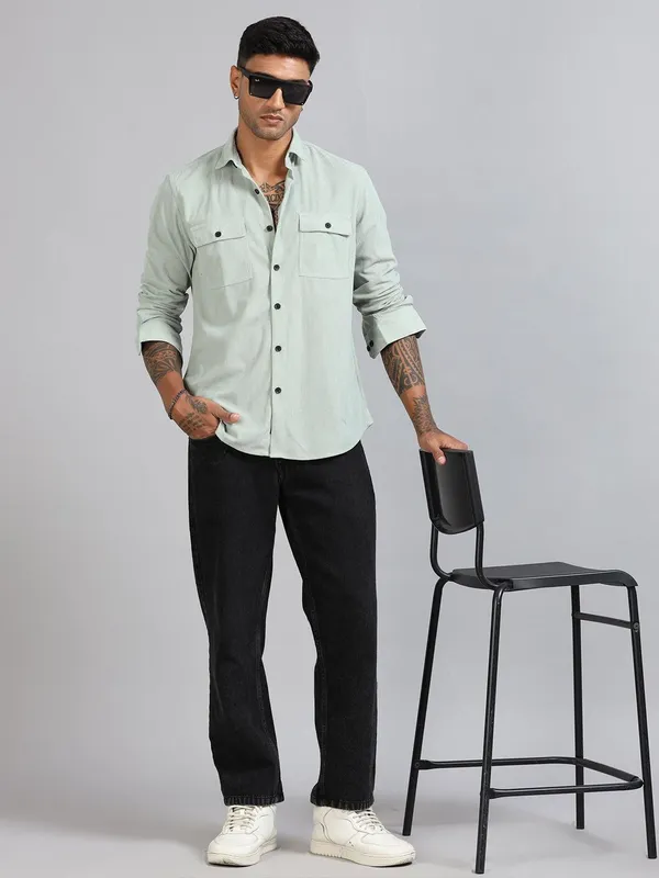 Basel_Pista_Corduroy_Double_Pocket_Shirt_For_Men
