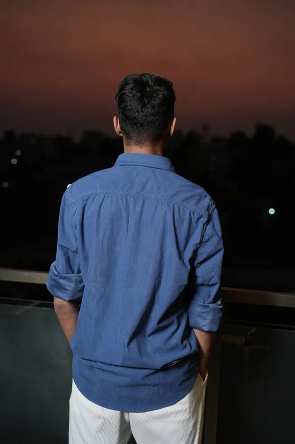 Basel_Blue_Corduroy_Double_Pocket_Shirt_For_Men