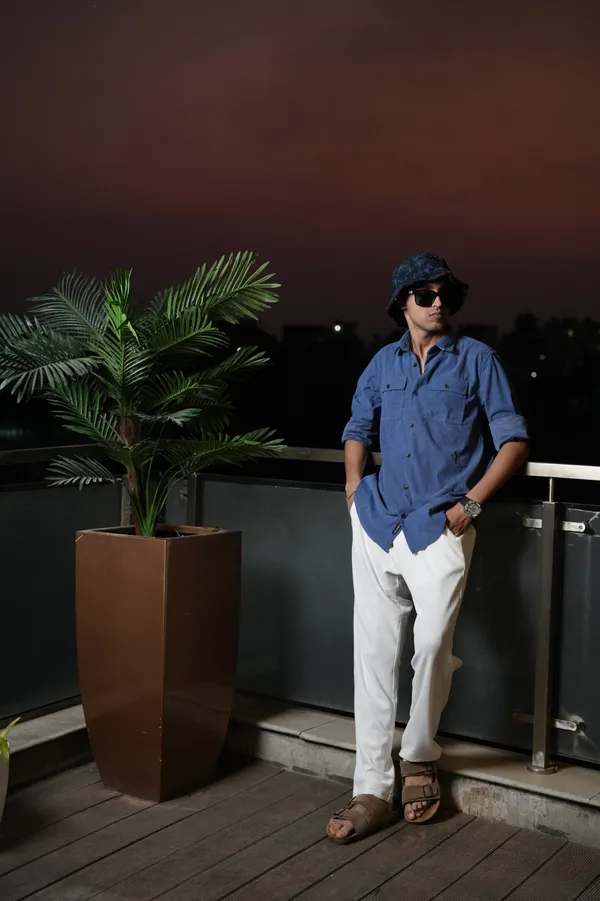 Basel_Blue_Corduroy_Double_Pocket_Shirt_For_Men