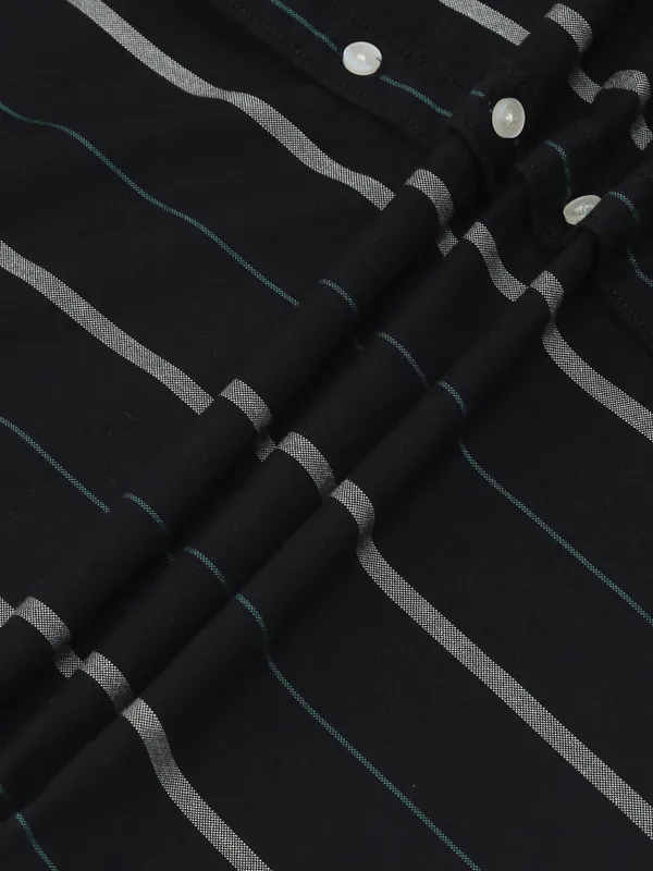 Gandia_Dark_Navy_Cotton_Plus_Size_Striped_Shirt_For_Men