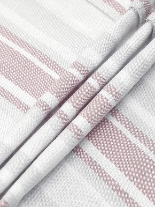 Gandia_White_&_Pink_Cotton_Plus_Size_Striped_Shirt_For_Men
