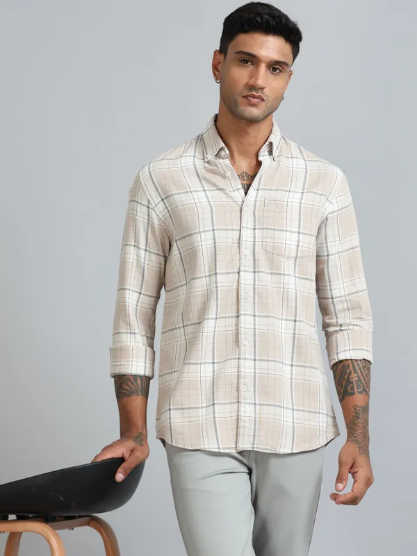 Galway_Pink_Swan_Cotton_Checkered_Shirt_For_Men