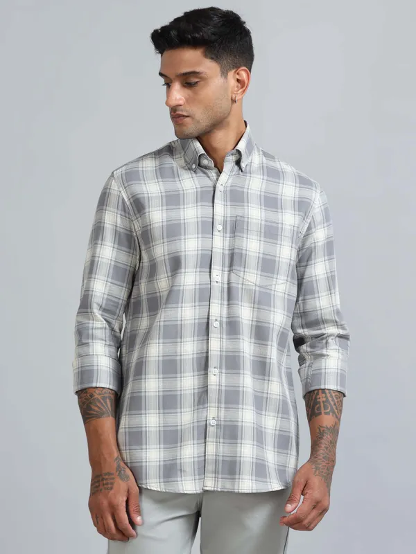 Galway_Grey_Cotton_Checkered_Shirt_For_Men