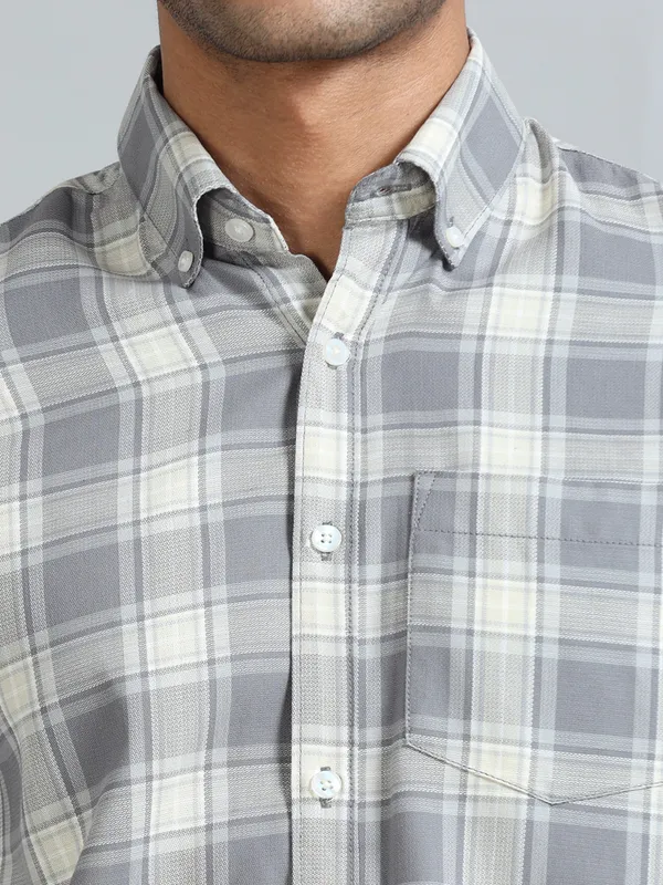 Galway_Grey_Cotton_Checkered_Shirt_For_Men