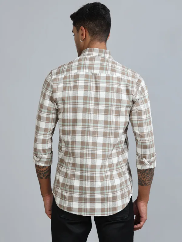 Galway_Light_Brown_Cotton_Checkered_Shirt_For_Men