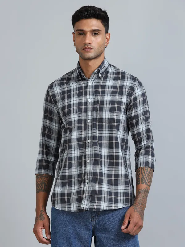 Galway_Blue_&_Purple_Cotton_Checkered_Shirt_For_Men