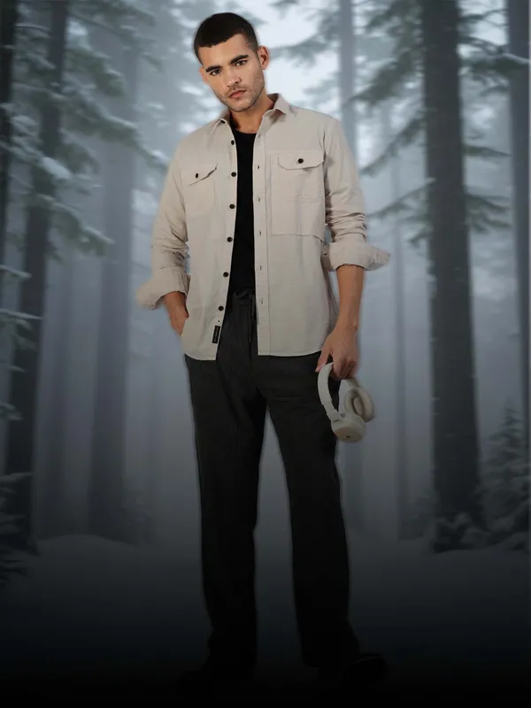 Cordoba_Pale_Silver_Cotton_Corduroy_Shirt_For_Men