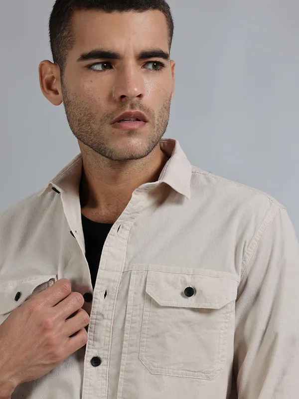 Cordoba_Pale_Silver_Cotton_Corduroy_Shirt_For_Men