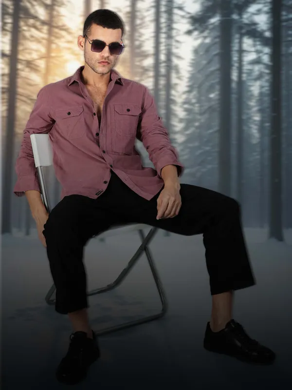 Cordoba_Dusky_Purple_Cotton_Corduroy_Shirt_For_Men