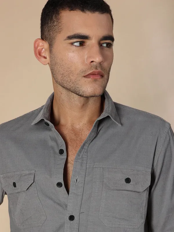 Cordoba_Grey_Cotton_Corduroy_Shirt_For_Men