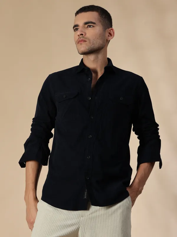 Cordoba_Navy_Cotton_Corduroy_Shirt_For_Men
