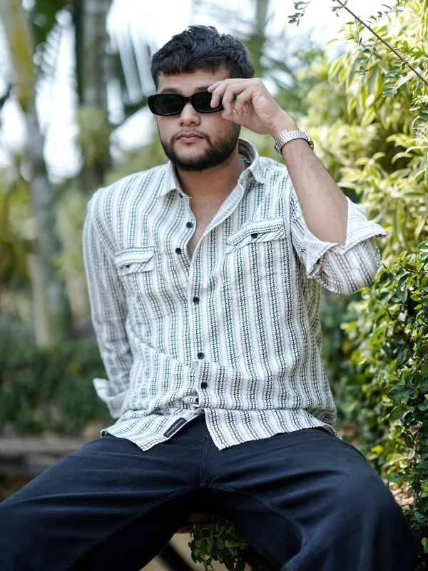 Estonia_White_Beige_Cotton_Striped_Shirt_For_Men