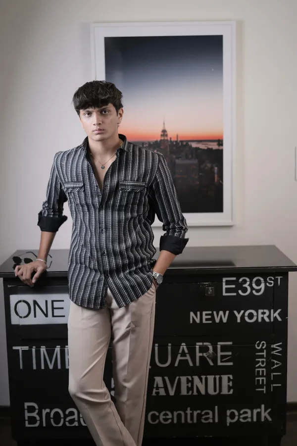 Estonia_Black_Cotton_Striped_Shirt_For_Men
