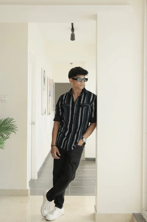 Iceland_Black_Cotton_Striped_Shirt_For_Men