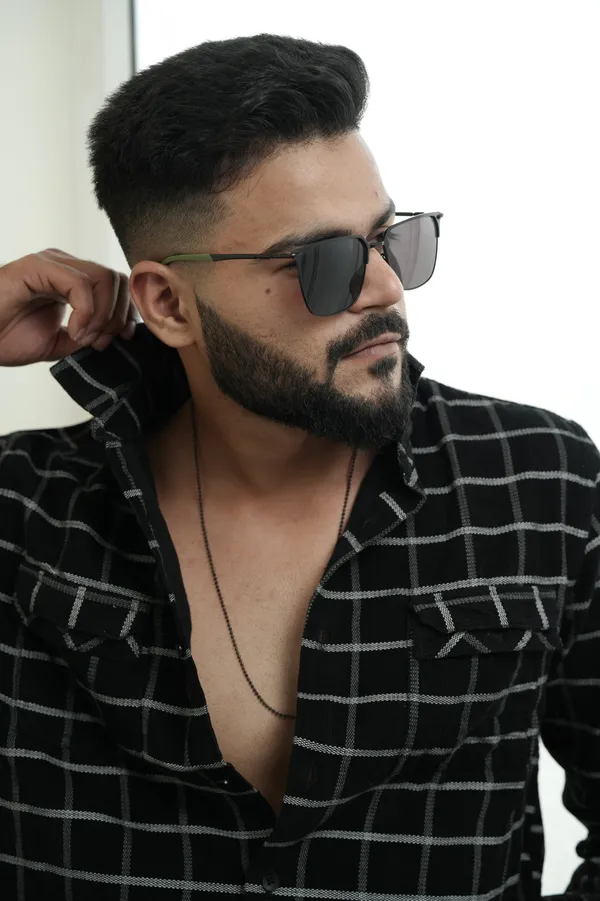 Iceland_Black_Cotton_Checkered_Shirt_For_Men