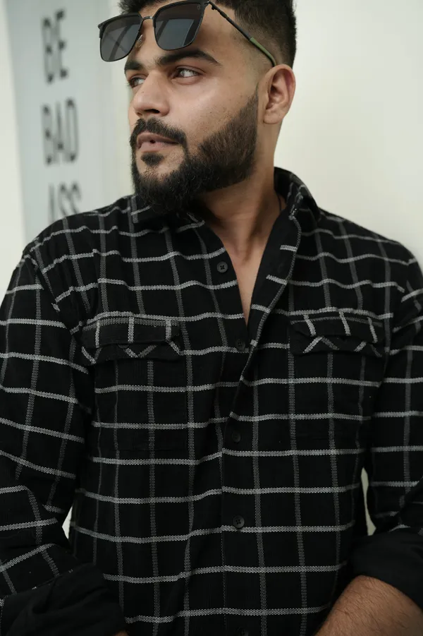 Iceland_Black_Cotton_Checkered_Shirt_For_Men