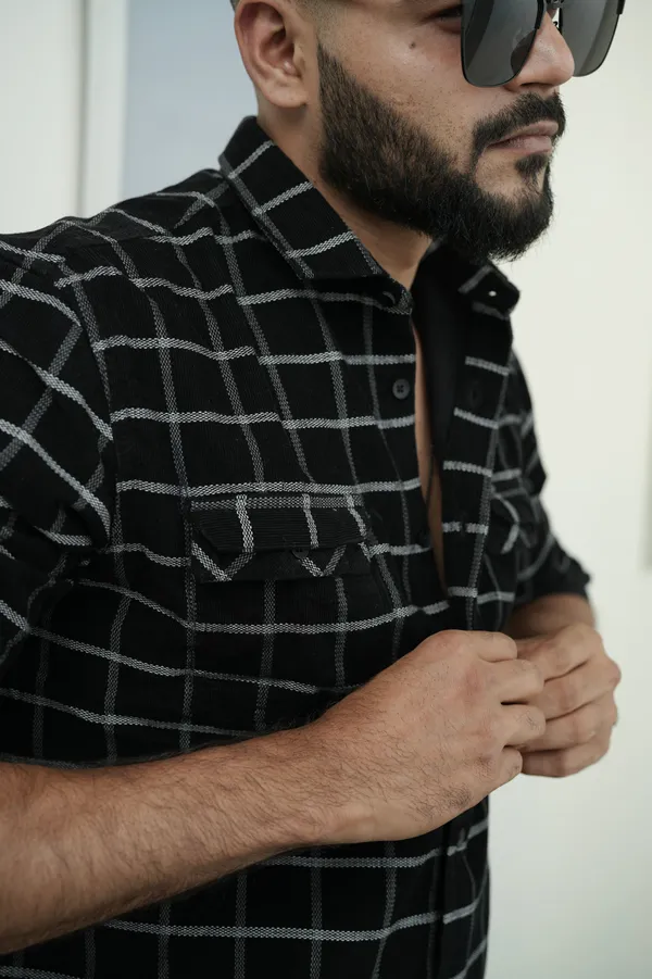 Iceland_Black_Cotton_Checkered_Shirt_For_Men